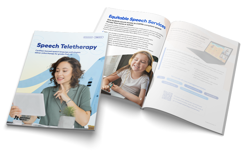 An image of the printed Imagine Edgenuity brochure lying on a table