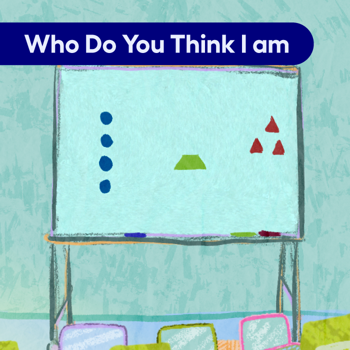 Image of white board in front of class